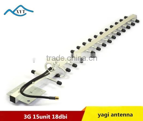 Wireless 1920-2170mhz 15 elements 18dbi 3g yagi antenna outdoor
