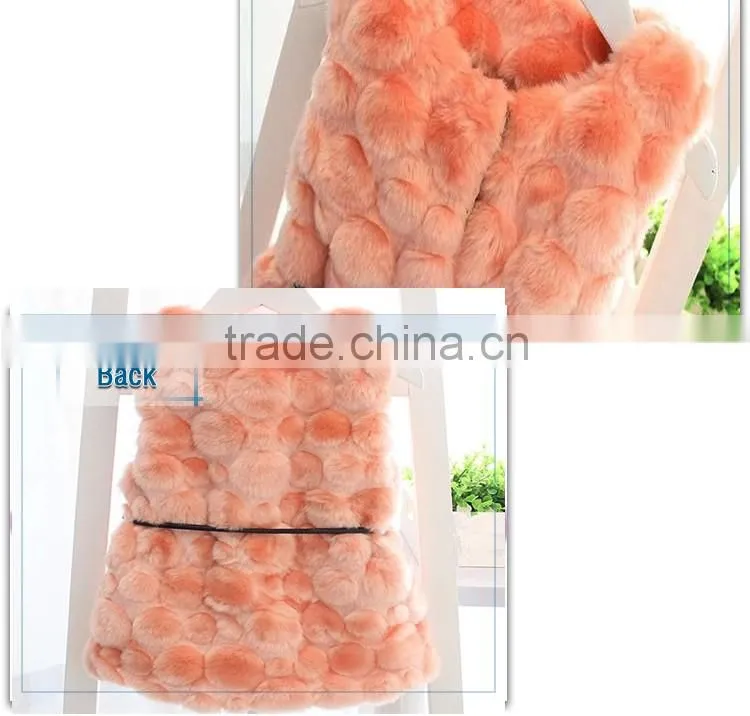 new designed fancy wholesale children clothes faux fur winter waistcoat