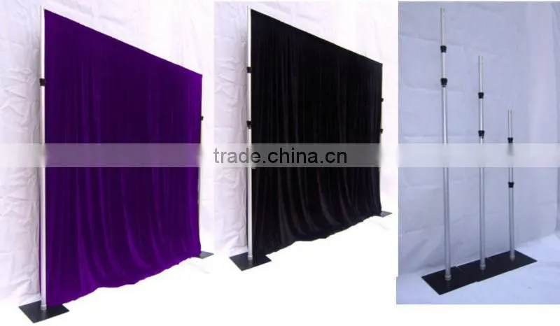RK pipe and drape stands for home staging with red drapery,wedding pipe and drape