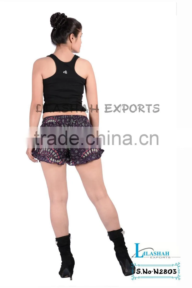 N2803 Rayan Printed Shorts Jumpsuit Trouser Dresses jump suit Ropa Vetement Babacool summer beachwear short
