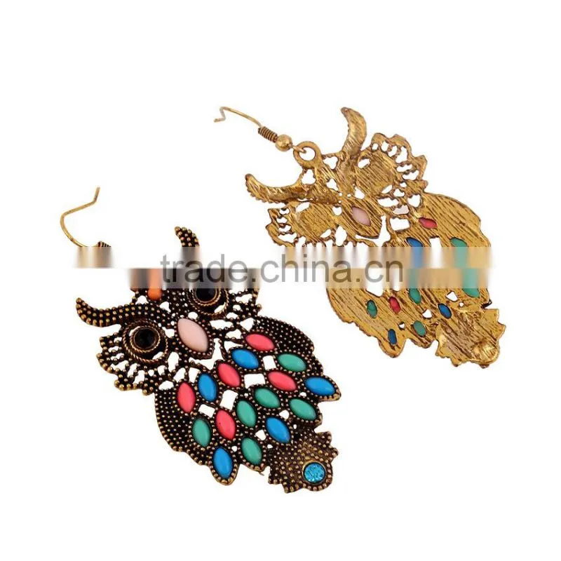 Hot sale fashion cat owl best quality custom jewelry woman earrings