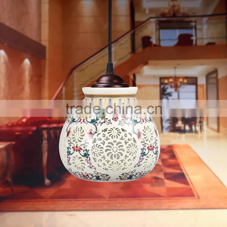 Hollow pastel apple shape led pendant light fixtures