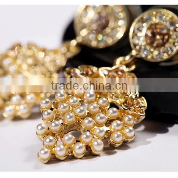 wholesale designer jewelry leaf traditional cheap pearl earrings