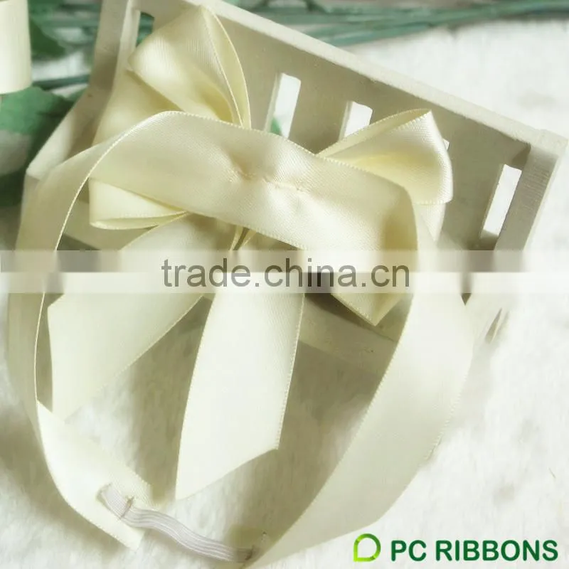 2015 hot sale ribbon bow with elastic loop/gift wrapping ribbon bows