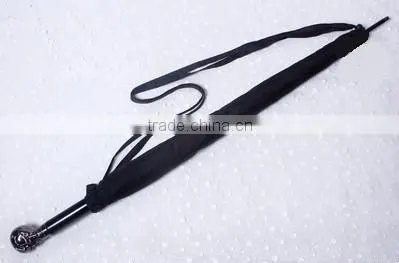skull designs auto open straight umbrella handle led light umbrella