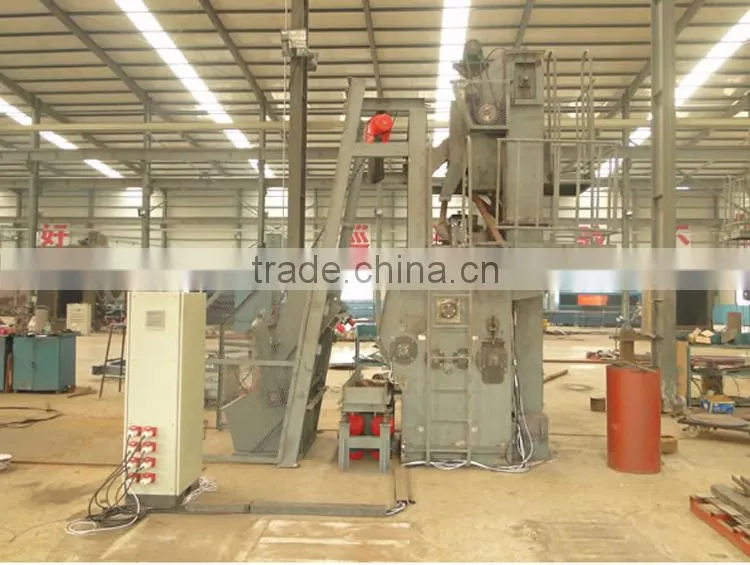 Tumble belt turbine/wheel blasting system/machines