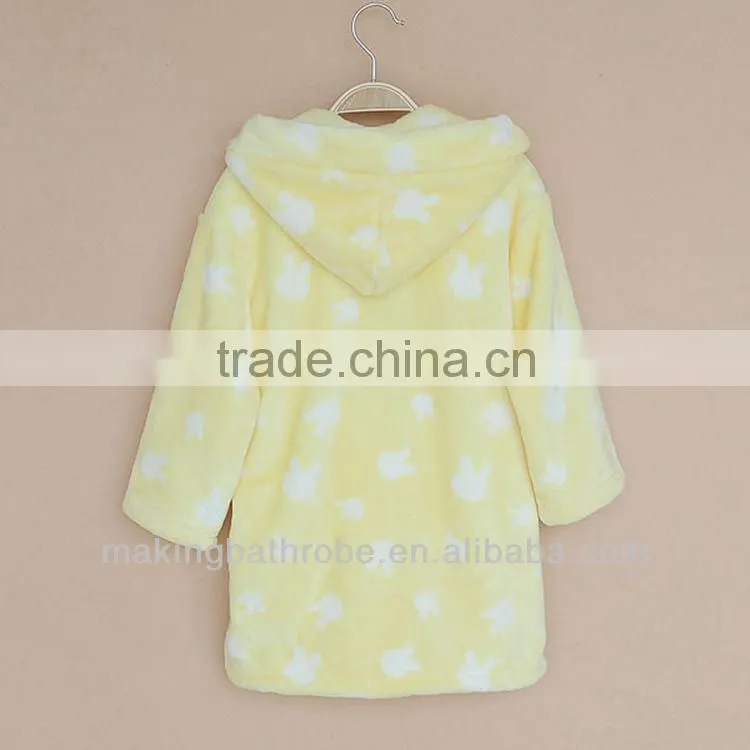 baby toddler printed pattern hooded bathrobe