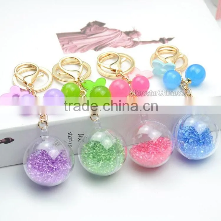 Promotional Crystal Bead Ball Keychain