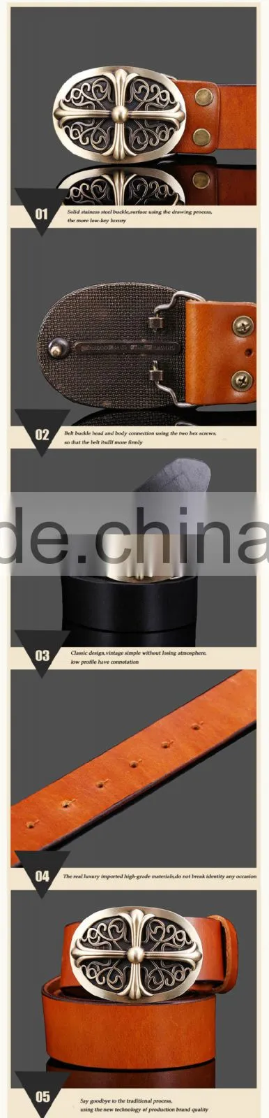 2015 China Factory Good Order Nice Design Leather Belt Women