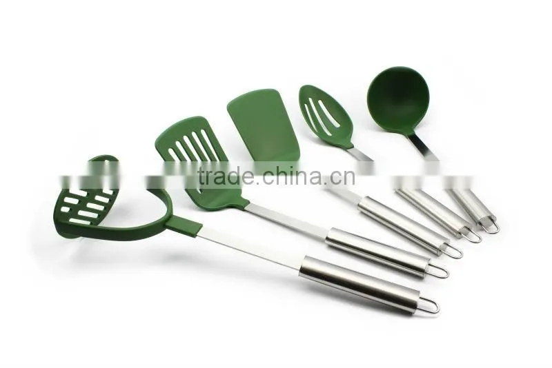 5pcs Nylon Kitchen Tool Stainless Steel Handle