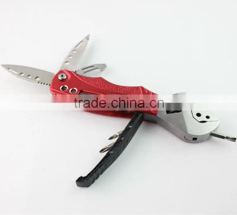 FT1126 High Quality Adjustable Wrench with knife and screwdriver