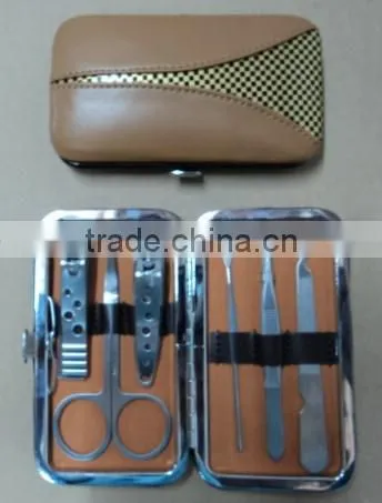 MRT-054 6pcs PU bag stainless steel manicure tool set