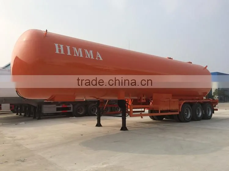 Quality 100% guaranteed factory price 58.5m3 tri-axle lpg pressure vessel trailer
