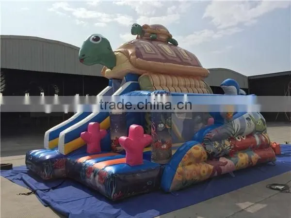 Inflatable turtle bouncer slide with high quality / inflatable animal bouncer for kids