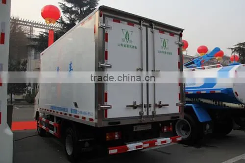 CNHTC HOWO white 4x2 Euro 4 refrigerator truck for frozen food