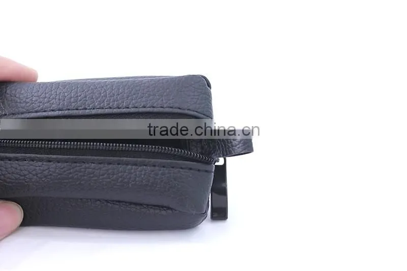 Genuine leather coin bag two zipper closure with key ring Since 1997