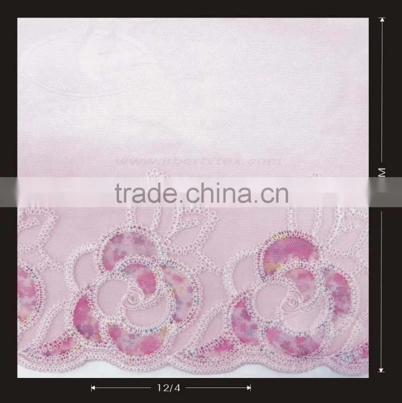 Printing embroidery rose heat cut lace