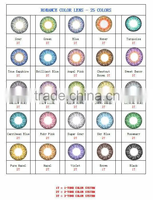 wholesale 14.5 monthly eye contacts romance colored contact lenses
