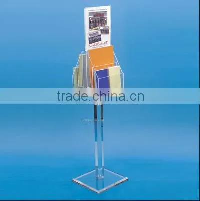 Floor standing acrylic brochure holder
