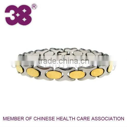 Magnet ball gold filled bangles +fashionable steel bangle