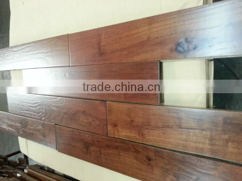 Chinese Wire-brushed Locust Hardwood & Solid Wood Flooring