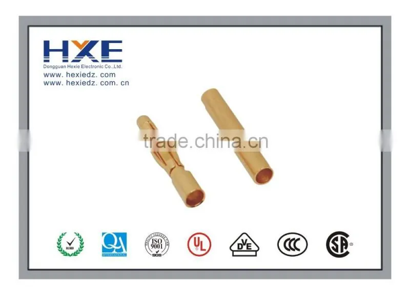 Automotive gold plated 2mm male and female banana plug bullet connectors banana plug