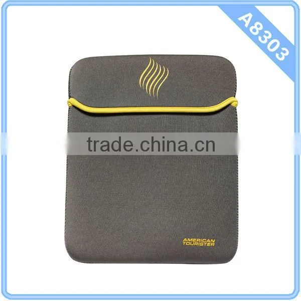 2014 Custom Sublimation Embroidery Neoprene Laptop Sleeve Bag With Zipper