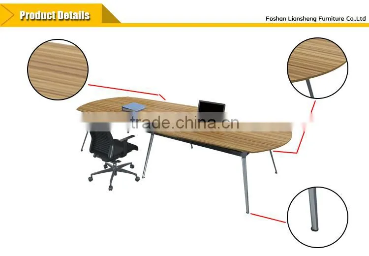 The ellipse wooden clear table office table /metting table
