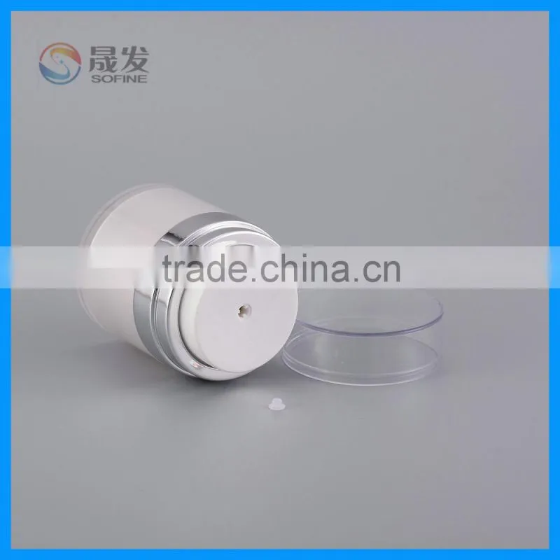 Acrylic cosmetic airless cream jar