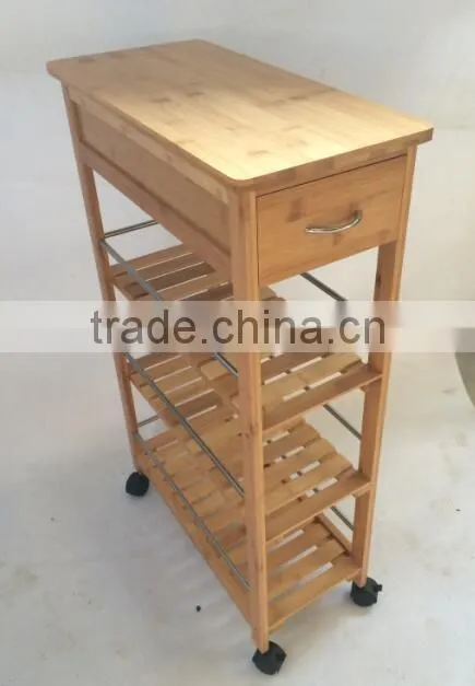 wooden kitchen trolley modern kitchen trolley bamboo