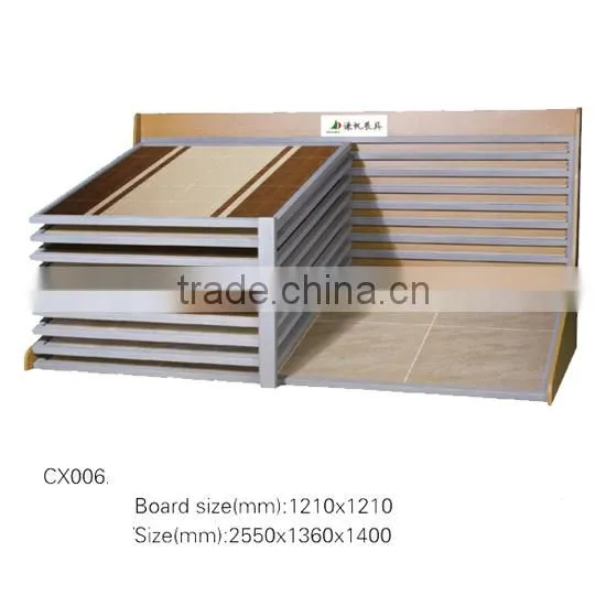 CX006 ceramic tiles showroom metal display rack/Reclining type rack