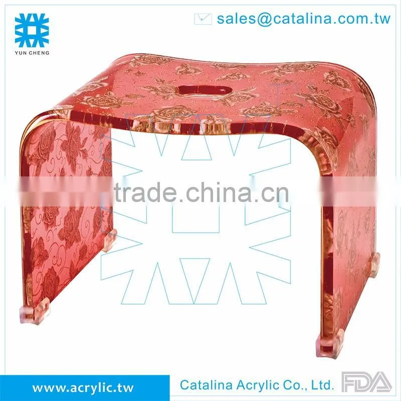 Hand made Line design acrylic Hotel Bathroom Waste Bin