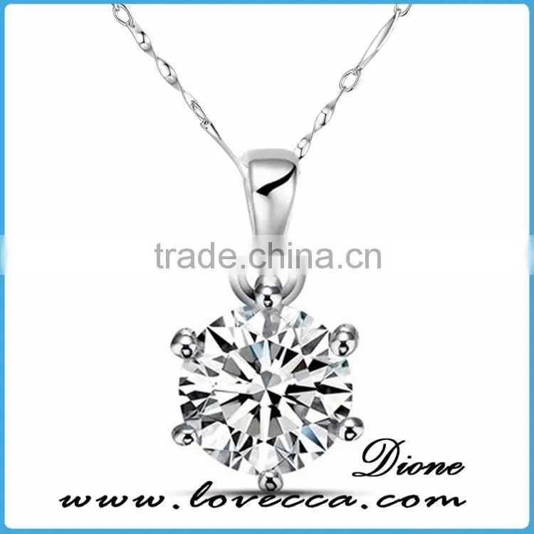 Jewelry fashion women larger silver heart necklace