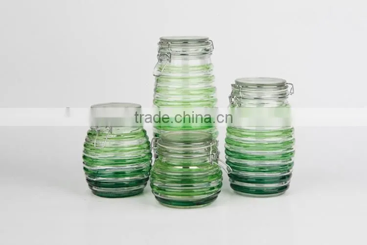 large glass pickle jar with airtight lid