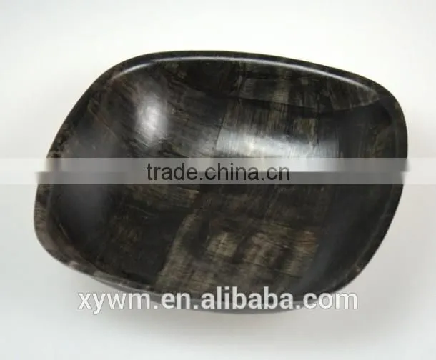 2015 New Style French Creative Black Color Woven Rustic Wooden Bowl Serving Kitchenware Tableware