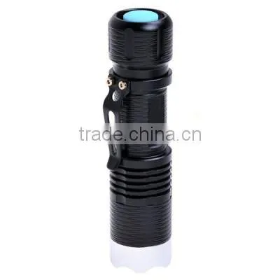 aluminum rechargeable portable emergency led flashlight