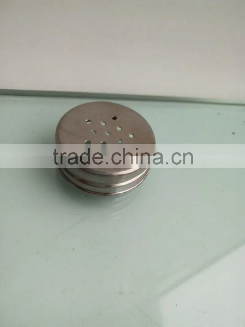 Wholesale, discount kitchen canisters, small glass spice bottle with tin lid