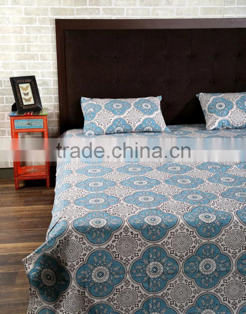 Cotton Bed Sheet New Designer Floral Printed Wholesale Bed Sheet Manufacturer In India