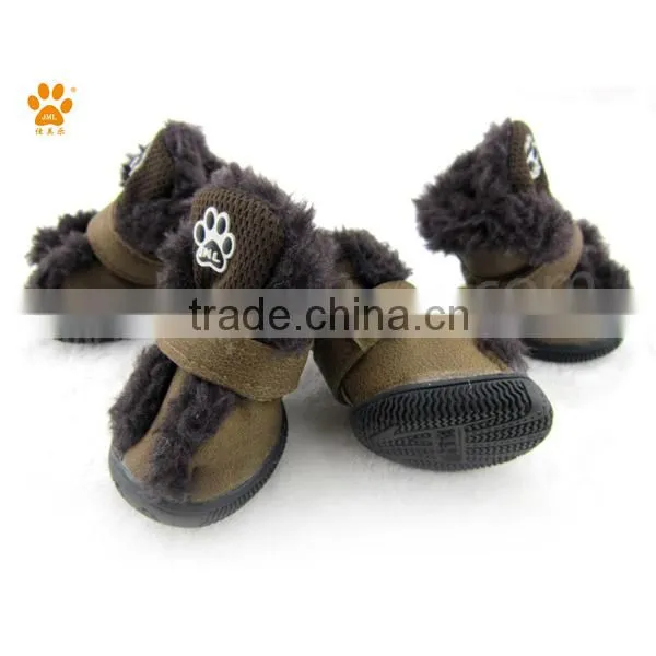 JML hot sale super warm stylish winter leather hunting boots for dog pet waterproof dog boots