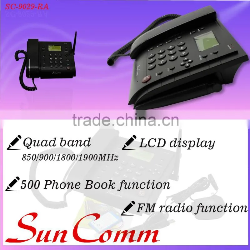 SC-9029-RA Newest GSM Quad band 900/1800/850/1900MHz Fixed Wireless Phone with FM radio function