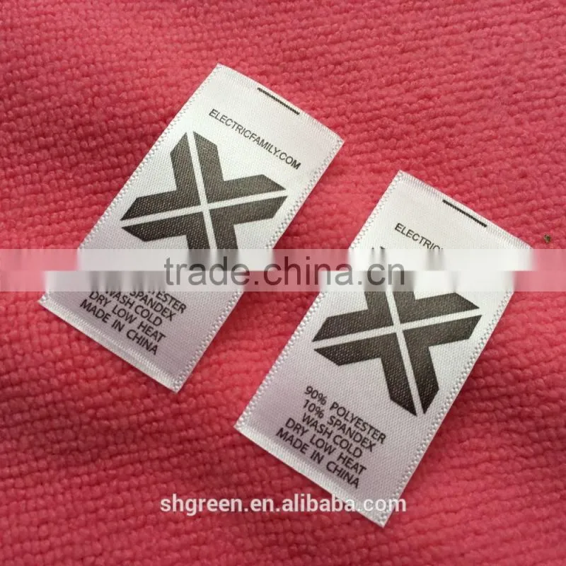 Fashion collection trousers taffeta printed labels