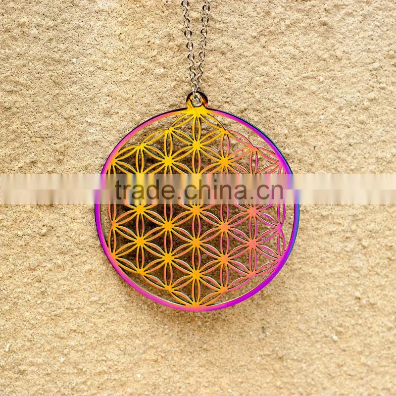 Fashion jewelry 2016 chakra flower of life pendant necklace