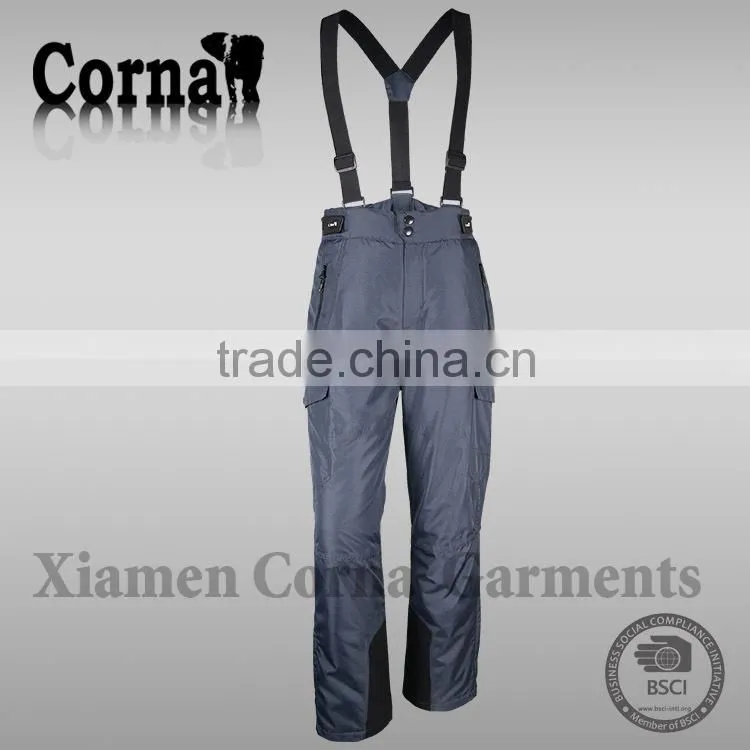 Latest fashion trends suspender trousers waterproof side pocket pants