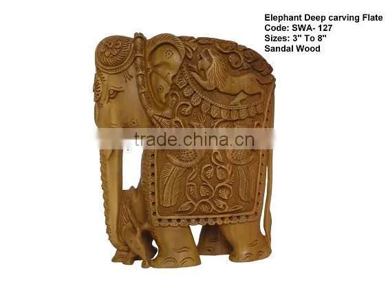 sandalwood elephant,carved indian elephant,sandalwood hathi