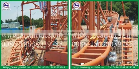 Amusement park attraction thrilling game machine roller coaster