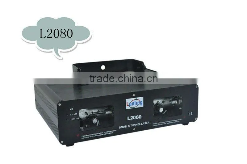 (L2080)400mW+400mW Double Heads RGY Laser Professional Stage Lighting