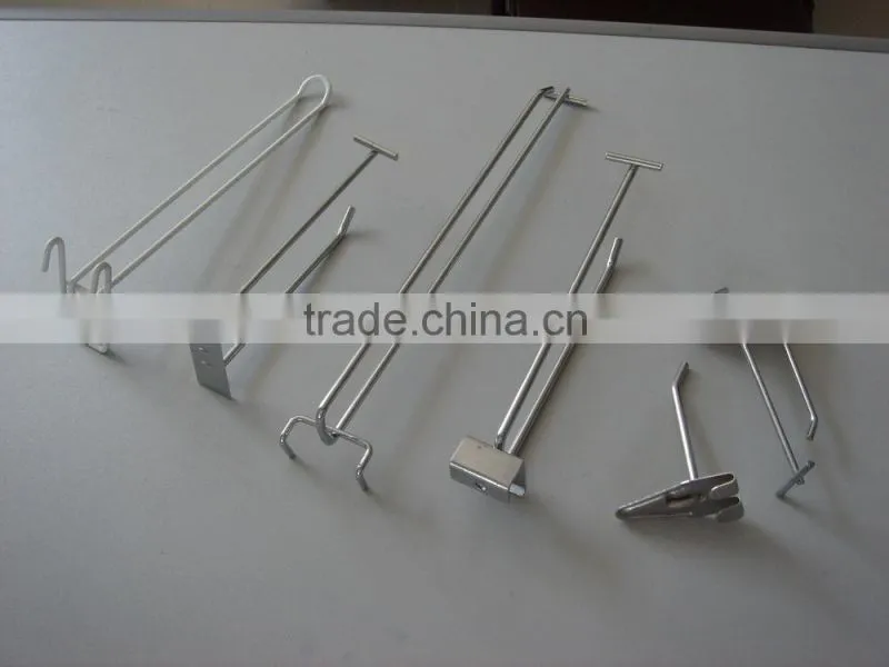 supermarket metal pegoboard hook display hanging hooks