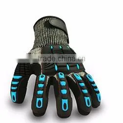 Nitrile coated impact-reducing safety gloves