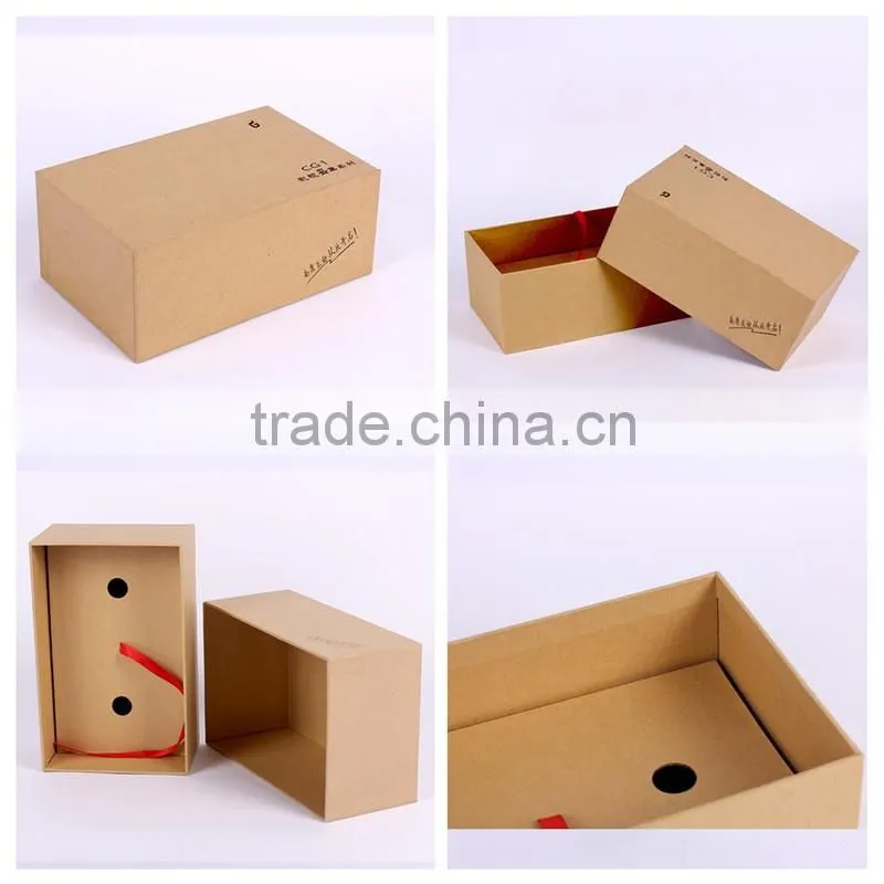 Hot sale high-end handmade rectangle kraft gift box for electronics