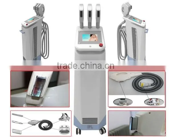 Nubway multifunctional 3 handles IPL hair removal machine / skin rejuvenation machinefor spa use
